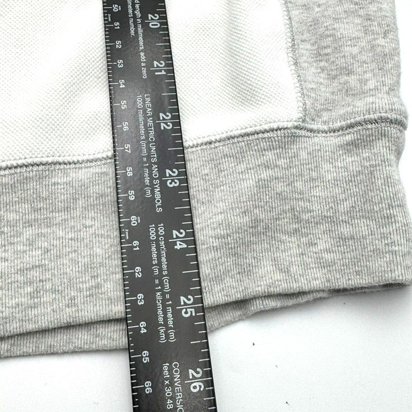 TOMMY HILFIGER‎ Men's Large White Gray Raglan Long Sleeves Pullover Sweatshirt - Picture 7 of 8